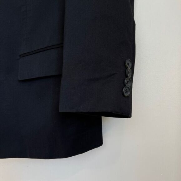 Sean John Men's 38R Regular Black Classic 2 Button Pink Lined Blazer Suit Jacket - Picture 3 of 12